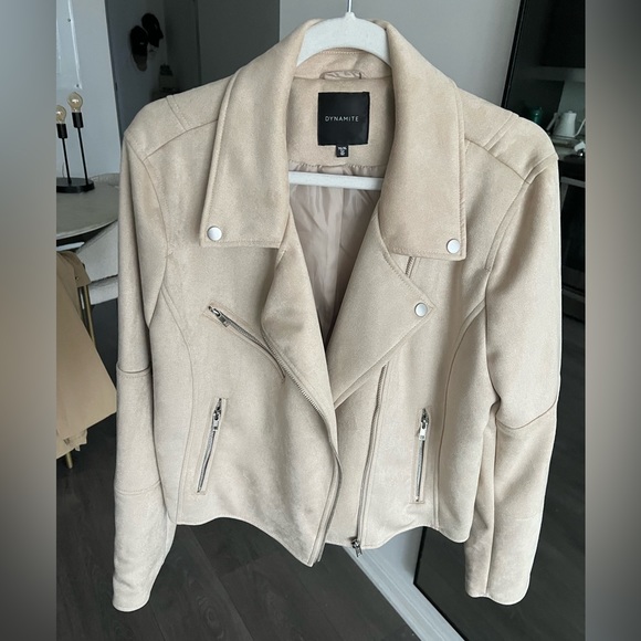 Dynamite Suede Moto Jacket XL - Picture 1 of 4